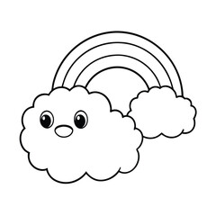 cloud computing concept vector silhouette