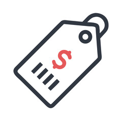 Price Tag Icon &ndash; Label or Product Tagging Symbol