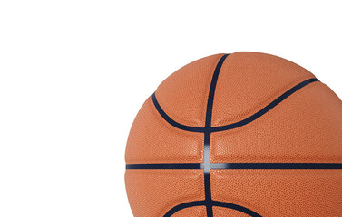 Fototapeta premium Basketball isolated. Standard orange basket ball. Perfect for sports advertising 