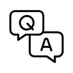 QA Bubbles Icon – Question and Answer Communication Symbol