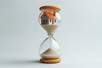A house model in a hourglass 