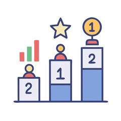Ranking Levels Icon – Tiered Achievement and Progress Symbol