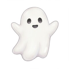 Obraz premium Cute Cartoon Ghost Illustration