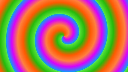 Vibrant rainbow spiral with hypnotic effect