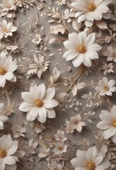Delicate floral pattern with flowing lines and intricate details, creating a mesmerizing design , intricate, floral, abstract