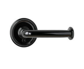 Elegant black door handle design modern home product isolated on transparent background