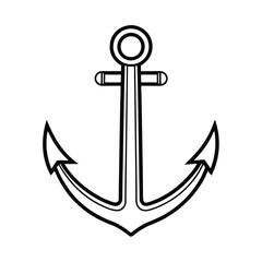 anchor vector art icon line art silhouette