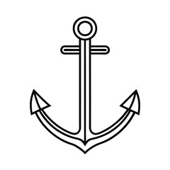 anchor vector art icon line art silhouette