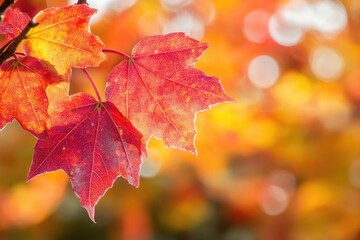 Obraz premium Autumn leaves vibrant colors