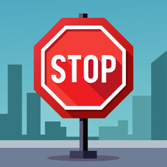 stop road sign