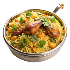 Fototapeta premium chicken with rice and vegetables