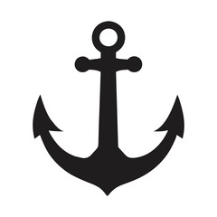 anchors set vector illustration anchors silhouette