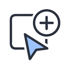 Obraz premium Selection Tool with Plus Icon – Add and Select Action Symbol