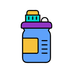 Shaker Bottle Icon – Protein Shake and Fitness Supplement Symbol