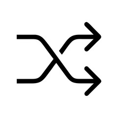 Shuffle Arrows Icon &ndash; Random Playback Symbol for Music and Media Players