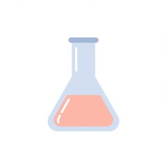 Pink Liquid in a Glass Beaker on White Background