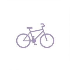 Fototapeta premium Purple Line Art Bicycle Illustration