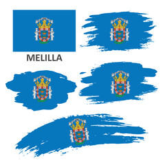 Set of flags of Melilla