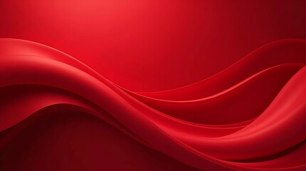 Fototapeta premium Bold Abstract Red Wave Band Design