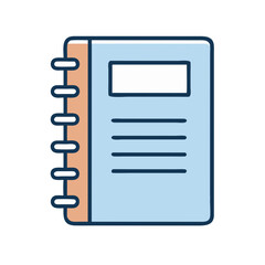 Spiral Notebook Icon Representing Student Notes and Academic Recording