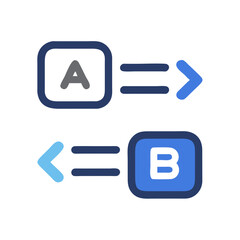 Split Decision Icon Representing Comparative Feedback and Evaluation