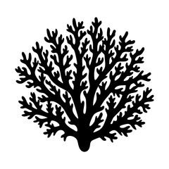 Naklejka premium Coral Silhouette vector illustration