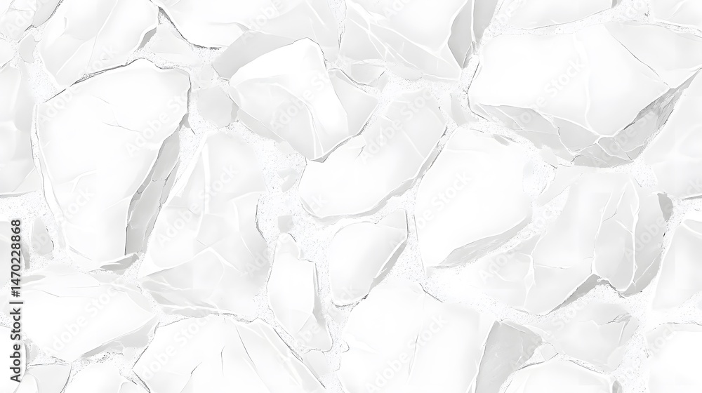 Poster abstract pattern of broken white shapes.