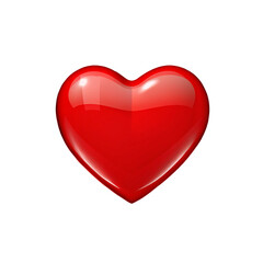 red heart on white background