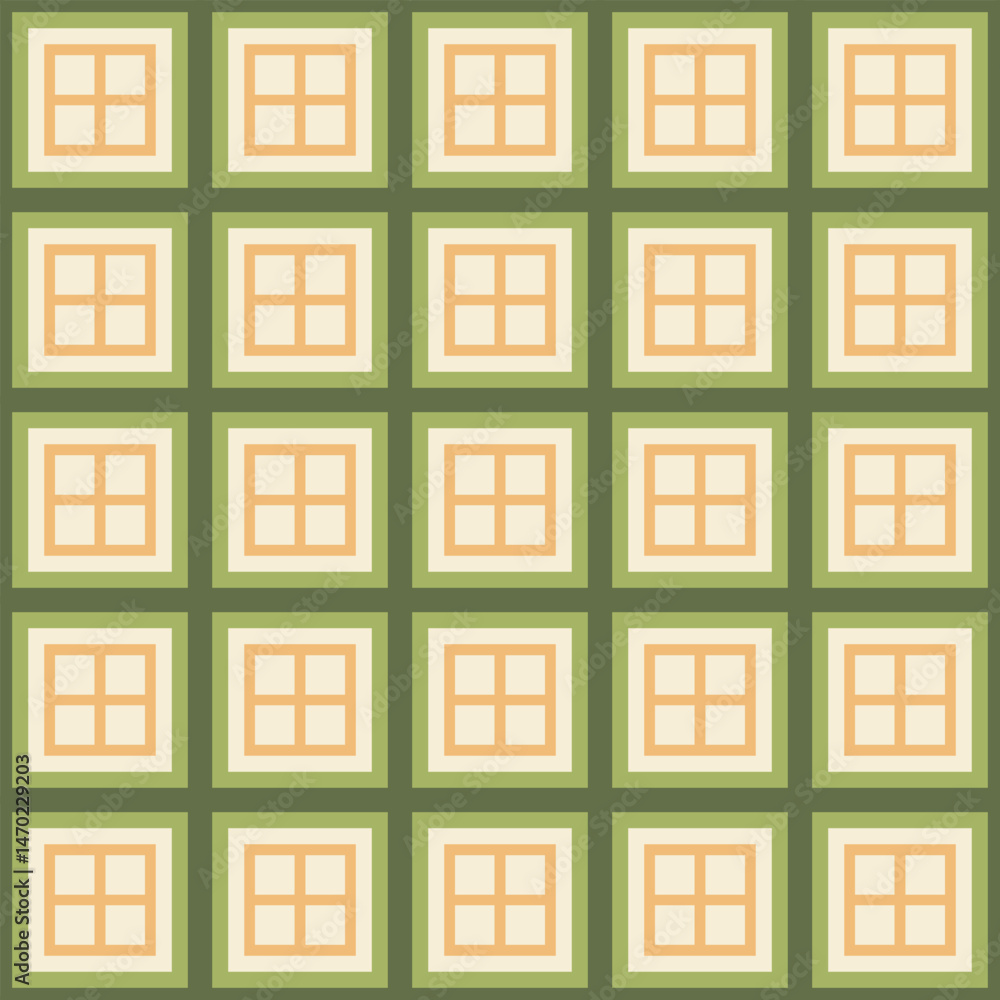 Wall mural vector geometric shape repeated pattern design, geometric seamless pattern background