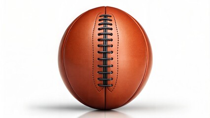 New rugby ball on a white backgroundNew rugby ball on a white background