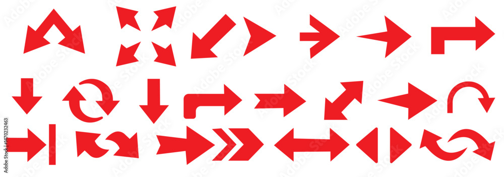 Poster arrow set. arrow icon collection. set different arrows or web design. arrow vector icon. arrows vect