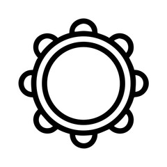 Obraz premium Tambourine Icon Representing Percussion Instrument and Musical Performance