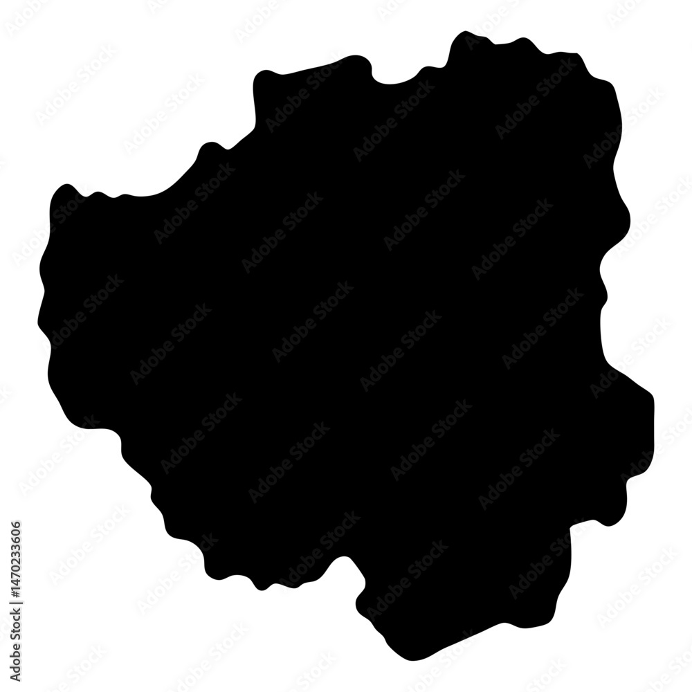 Poster abstract black blob shape with organic curves and solid fill design