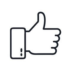 Fototapeta premium Thumbs Up Icon Representing Approval or Positive Feedback