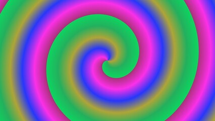 Vibrant multicolored spiral pattern with a hypnotic effect