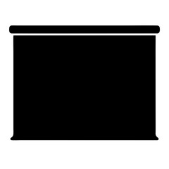 Obraz premium A black projection screen on a white background for presentations