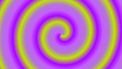 Hypnotic spiral of purple and lime green gradients