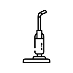Upright Vacuum Cleaner Icon Representing Floor Cleaning Appliance and Home Maintenance