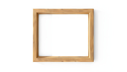Old wooden frame mockup 4x5 vertical on a white background. 3D rendering, photo. White tone