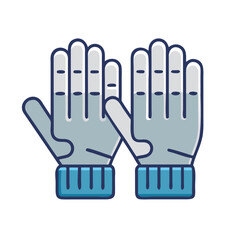 Obraz premium Work Gloves Icon Representing Hand Protection Gear or Safety Equipment