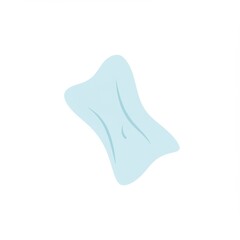 Fototapeta premium Light Blue Crumpled Tissue on White Background