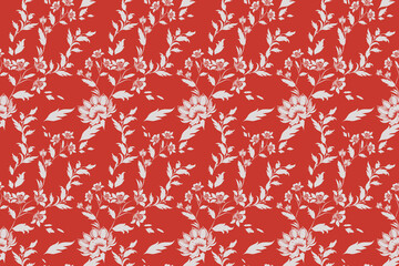 Seamless abstract flower blooming design. Pattern with floral seamless. Grunge textured abstract art vector with flower and plants in watercolor style.