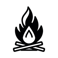 bonfire thin line icon 