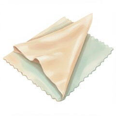 Naklejka premium Beige and Mint Green Folded Cloth Illustration