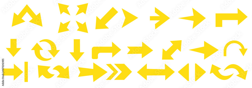 Aufkleber arrow set. arrow icon collection. set different arrows or web design. arrow vector icon. arrows vect