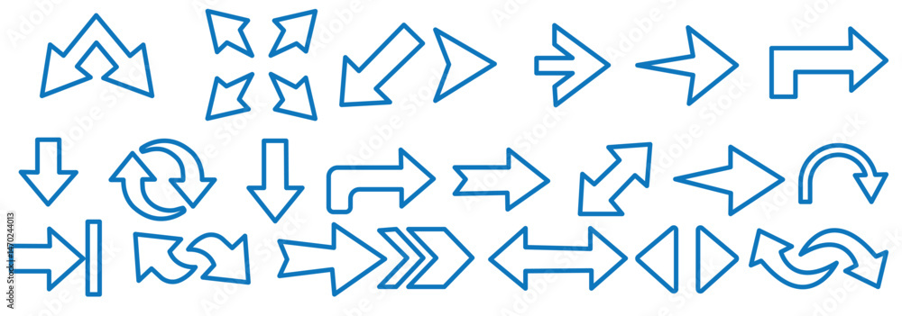 Poster arrow set. arrow icon collection. set different arrows or web design. arrow vector icon. arrows vect