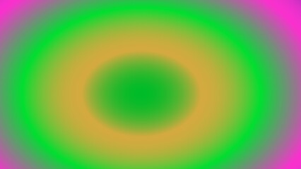 Concentric circles of vibrant, blurred gradients in green, orange, and pink hues