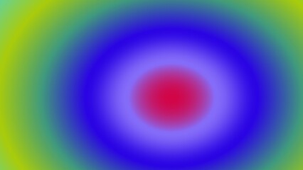 Concentric circles of vibrant, blurred colors, a red center within blue, purple, and green gradients