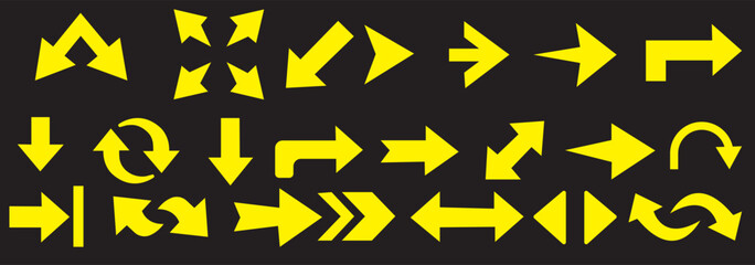Arrow set. Arrow icon collection. Set different arrows or web design. Arrow vector icon. Arrows vector illustration collection and white background.