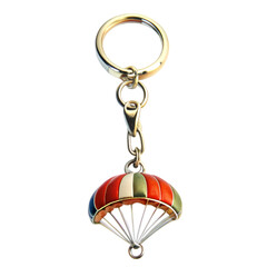 Parachute Keychain Skydiving Souvenir Gift on Transparent background